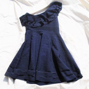 Ted Baker Blue One Shoulder Dress with Ruffles